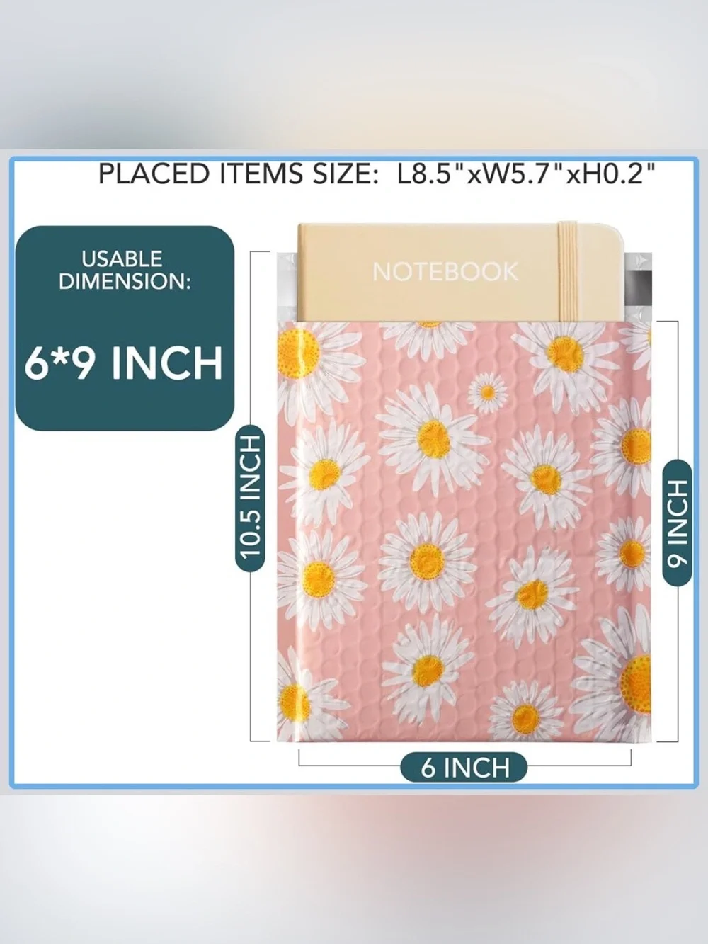 Bubble Polymailers Floral 6x9 inch